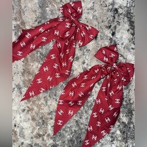 2 Red Bow Hair Accessories